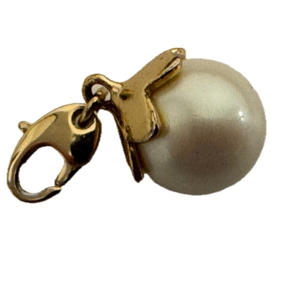 KATE SPADE Large Pearl 12 KT Plated Vintage Charm (No Bracelet) - Picture 4 of 7